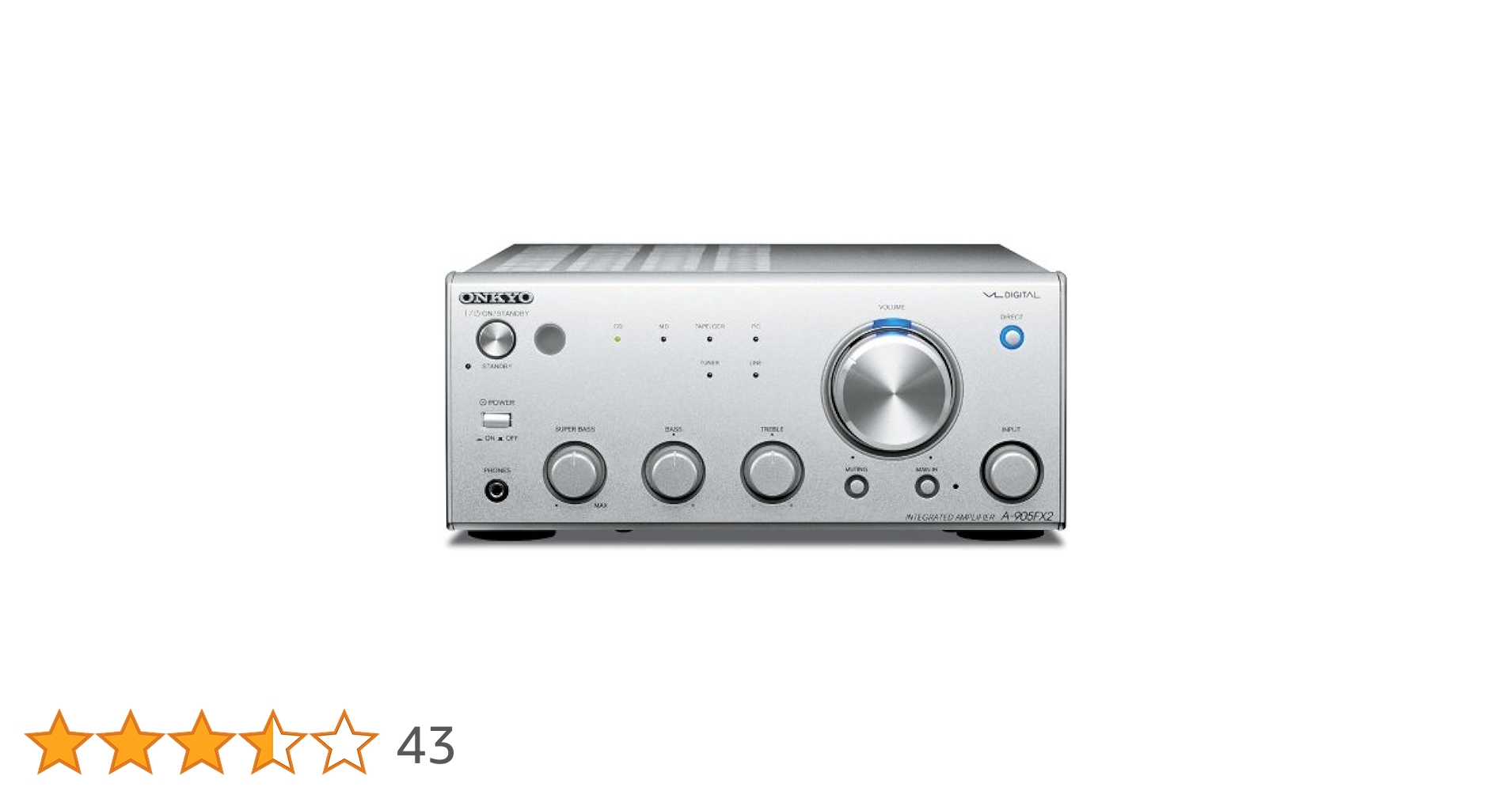 ★ONKYO　A-905　プリメイン　動作良好　元箱あり　美品⑤ ONKYO A-905、プリメインアンプ定価30800円 動作良好です - メルカリ